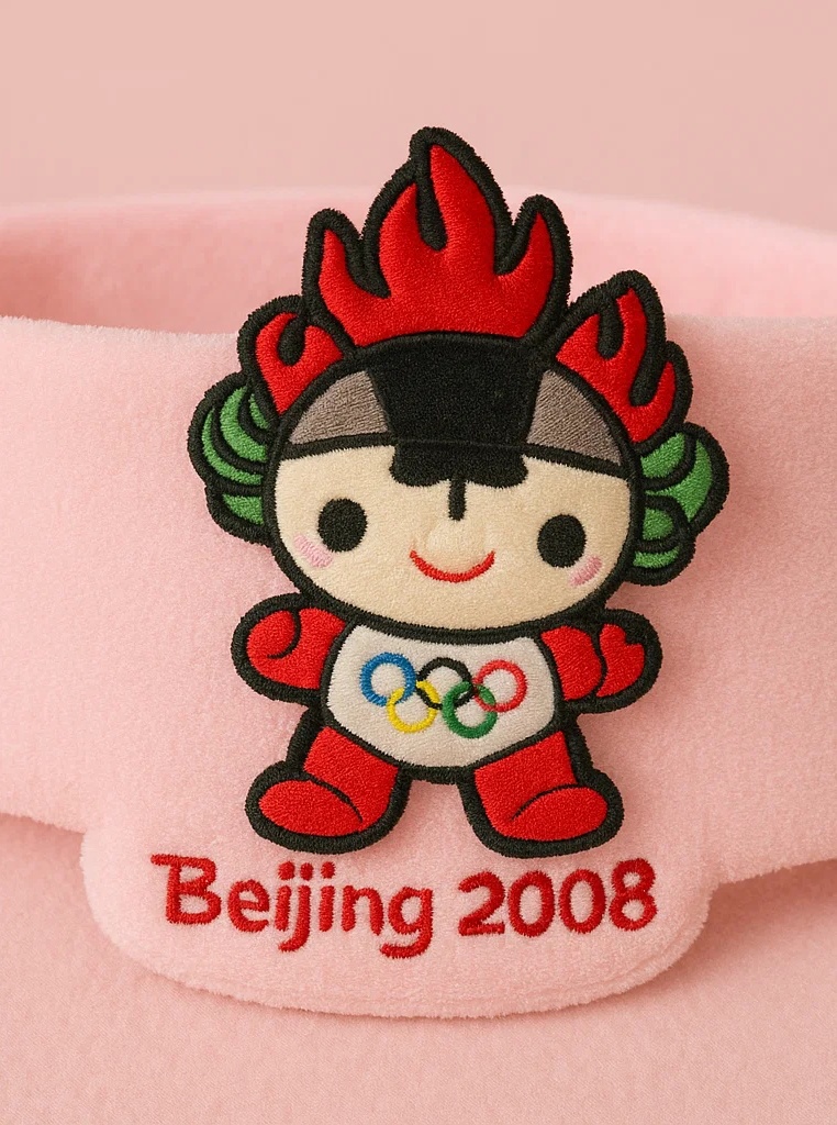 Beijing 2008 Huanhuan Baby Headband – Olympic Mascot Plush Hairband for Infants